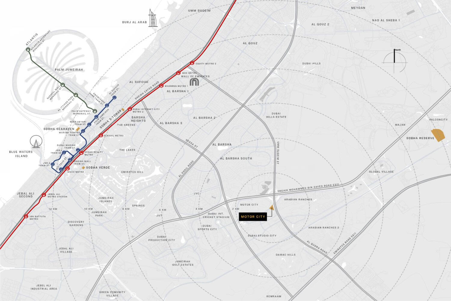 Sobha Orbis Motor City Dubai Map2 Sobha Orbis Motor City Dubai Map2